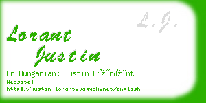 lorant justin business card